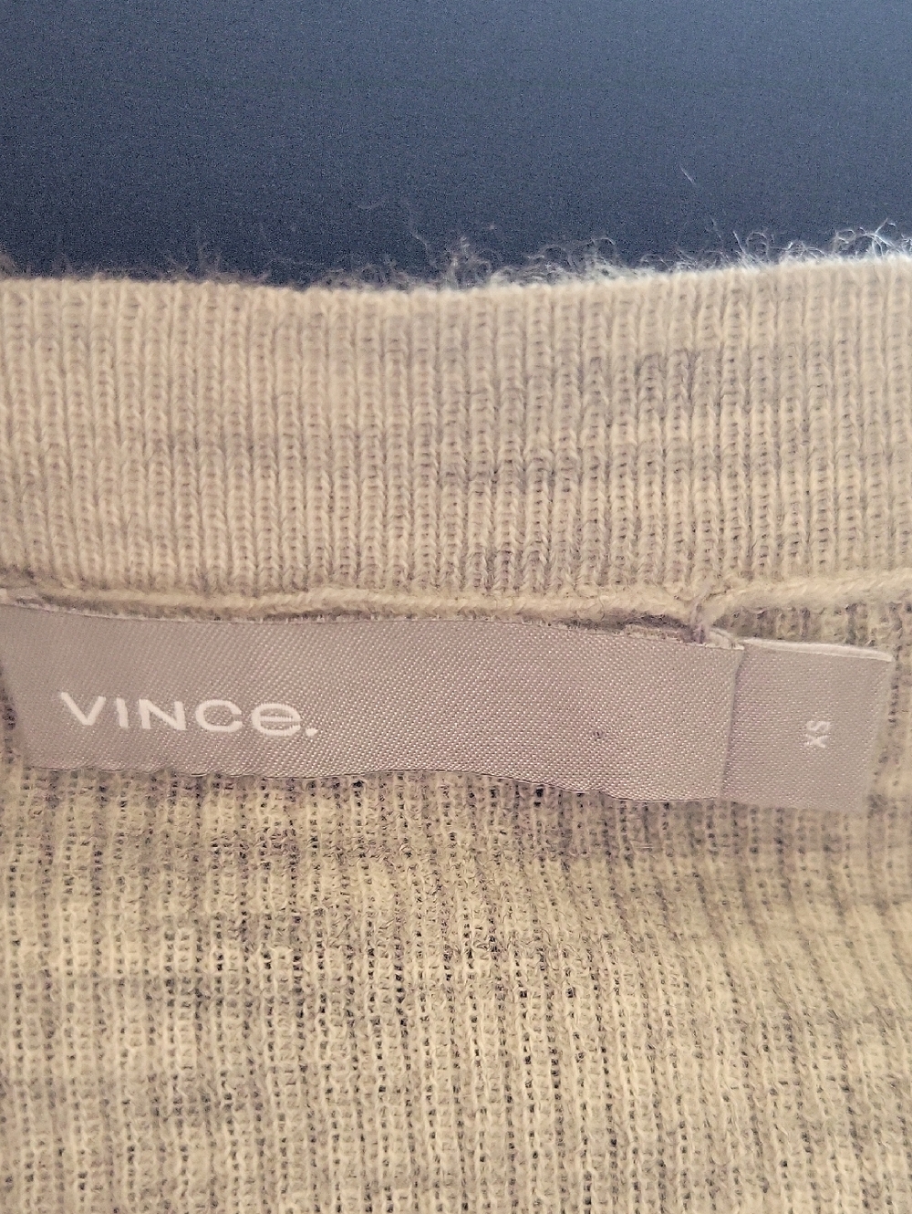 Vince 1/2-Sleeve Knit Lightweight Semi-sheer Gray Heathered Top, XS - Picture 14 of 15